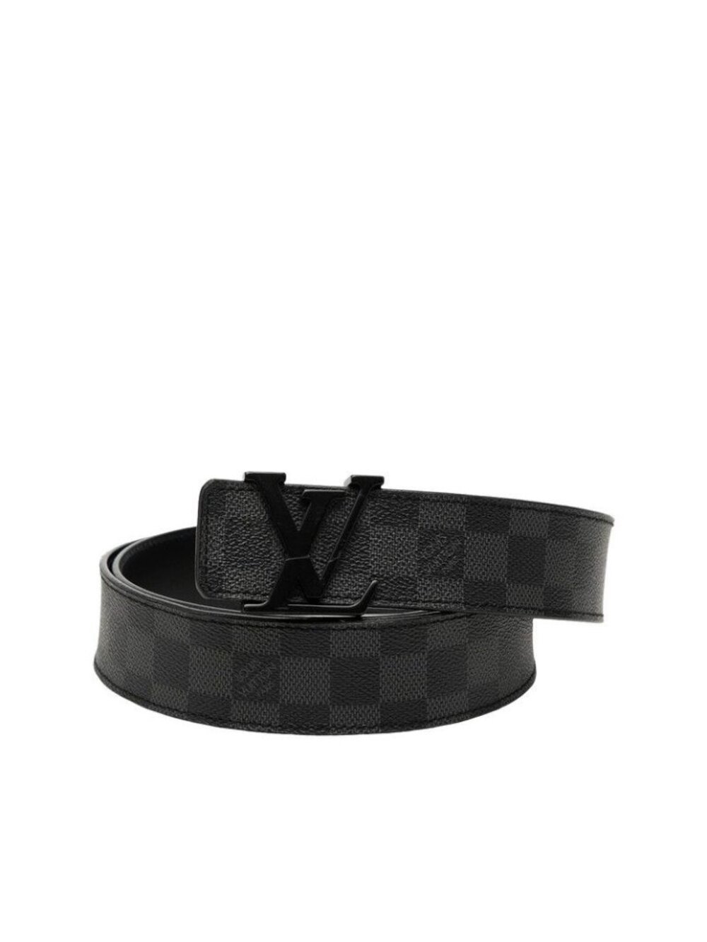 Louis Vuitton Damier Graphite Ceinture Initial 110 44 Black Gray Leather 1- Belt